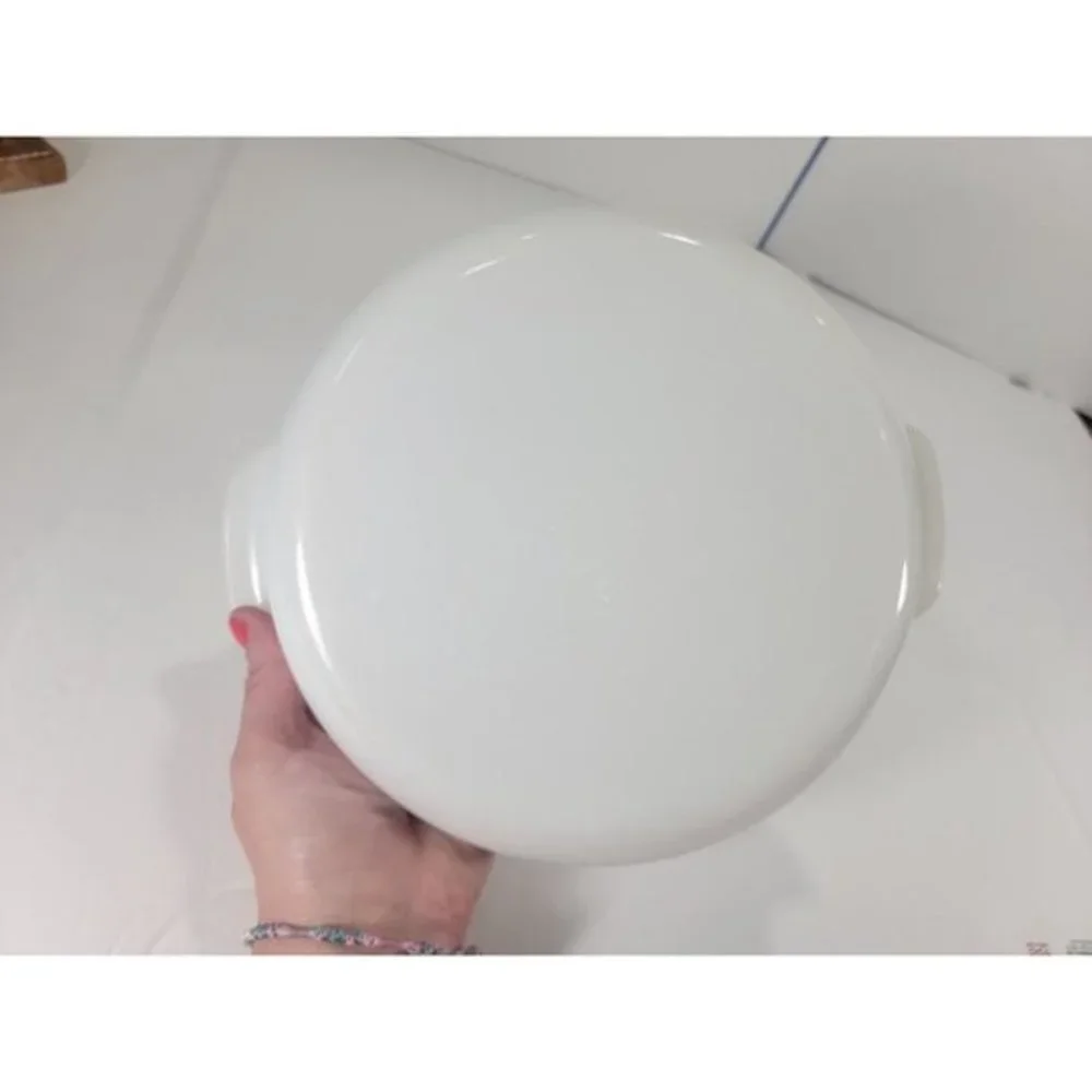 Anchor Hocking Fire King Green Meadow Milk Glass 9 Inch #429 Oven Proof made USA
